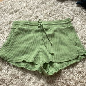 Green lounge shorts